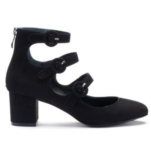 Anthropologie Shoes - NIB Black Mercury Mary Jane Triple Buckle Pump